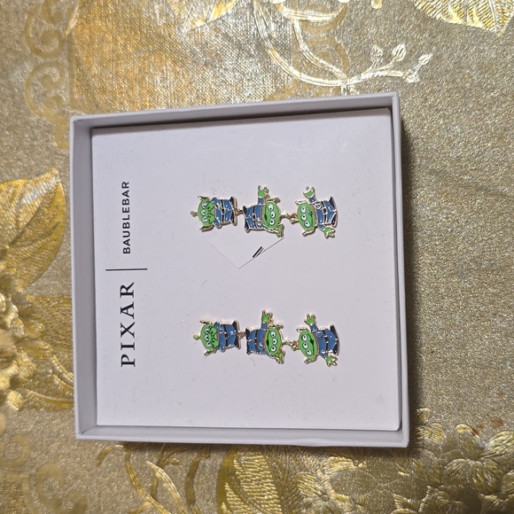 Disney Pixar x Baublebar Little Green Men Dangle Earrings - Picture 2 of 7